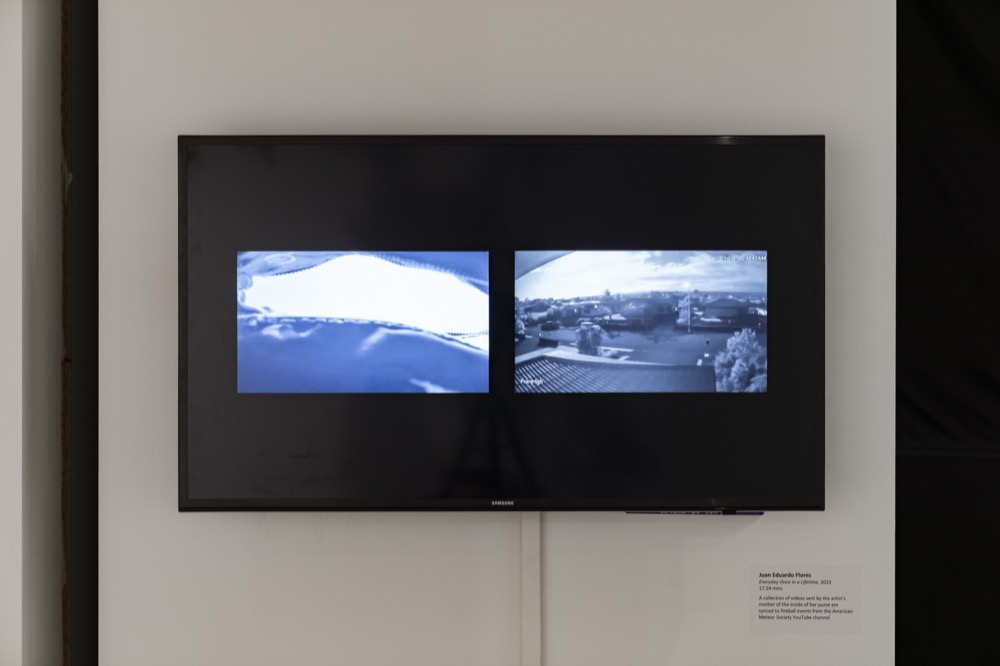 Two videos side by side on a wall-mounted TV